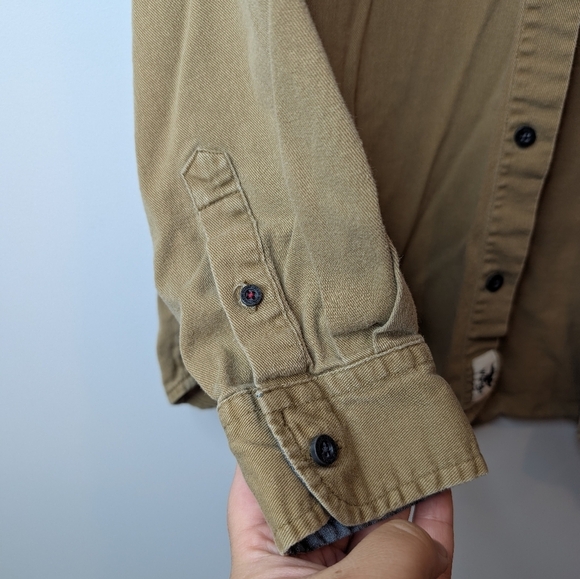 Wrangler Flex For Comfort Camel Button Down Work Shirt Mens Large - Picture 5 of 9